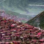 A Sea of Red in Larung Gar Buddhist Academy, West Sichuan